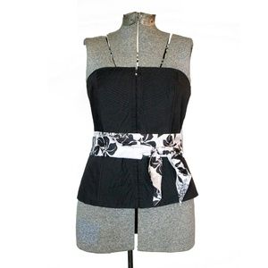WHBM Black Bustier or corset top